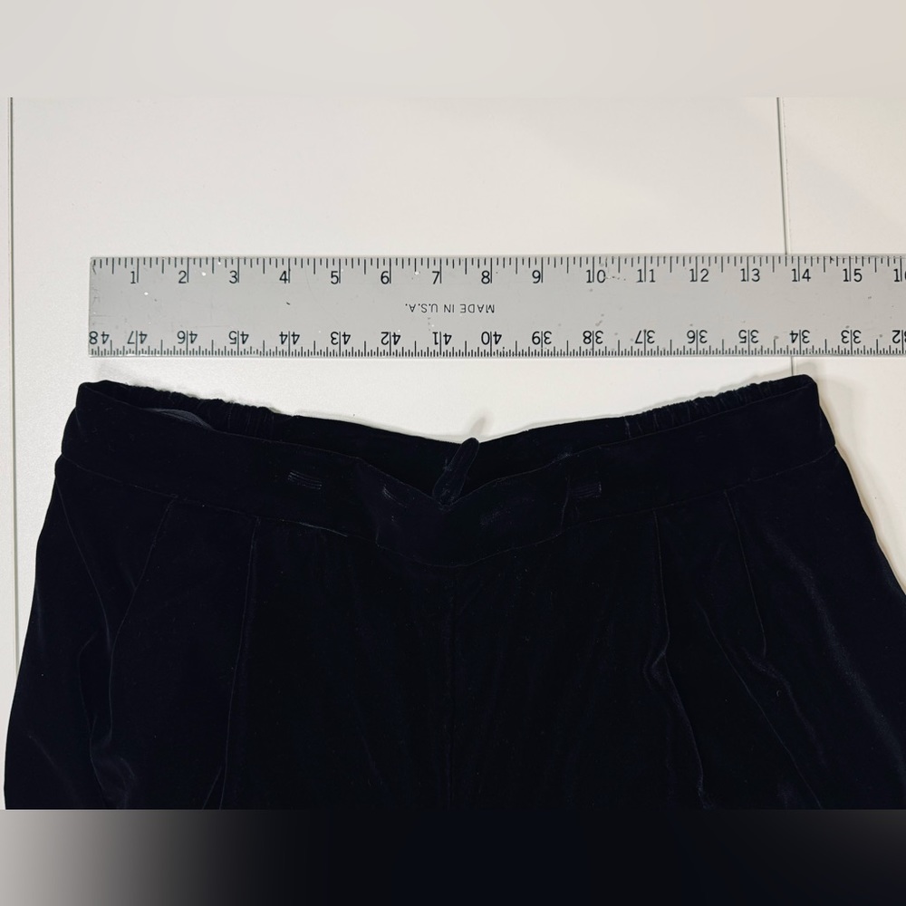 Nordstrom Wide Leg Velvet Pants Lucia Trouser Black SZ 16 LIKE NEW - Picture 12 of 16